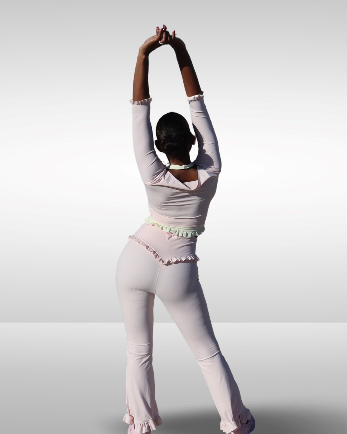 Lizzie Ruffle-Trim Yoga Pants